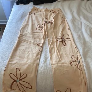 With Jean flower jeans size small